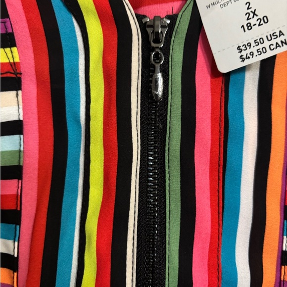 Torrid Colorful Striped Blouse NWT - Picture 6 of 7